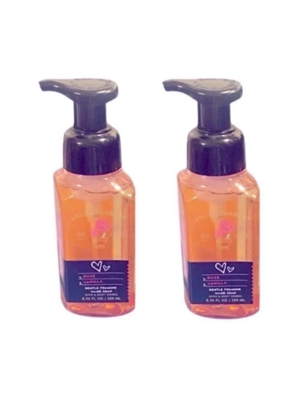2 Aromatherapy Rose and Vanilla Hand Soap